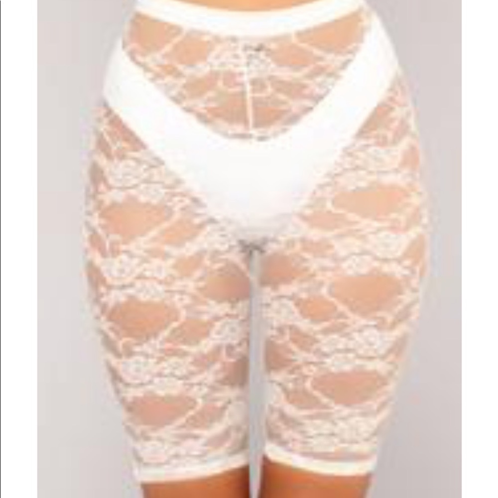 Lace biker shorts